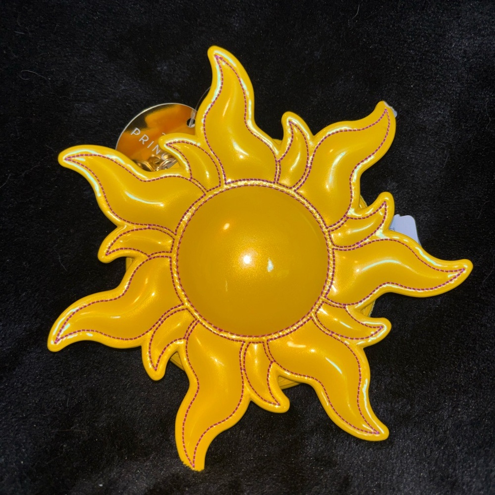 Disney Princess Rapunzel Yellow Sun-Shaped Coin Purse by Bath and Body Works NEW